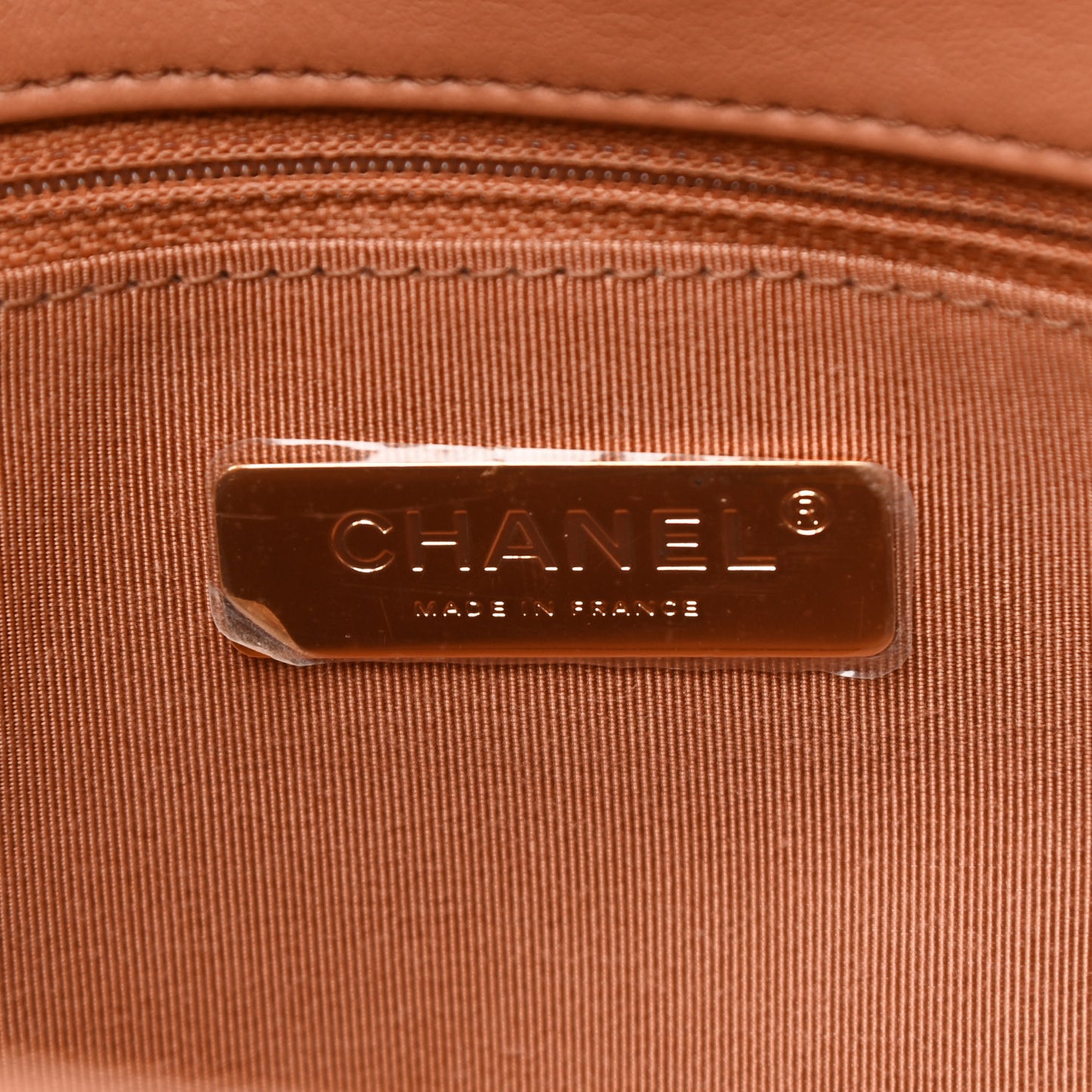 Lambskin Quilted Medium Chanel 19 Flap Brown