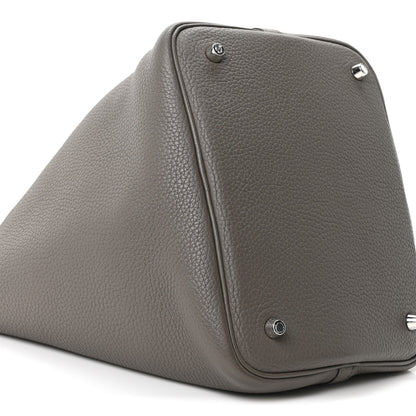 Hermes Taurillon Clemence Picotin Lock 22 MM Gris Asphalte 9 of 10