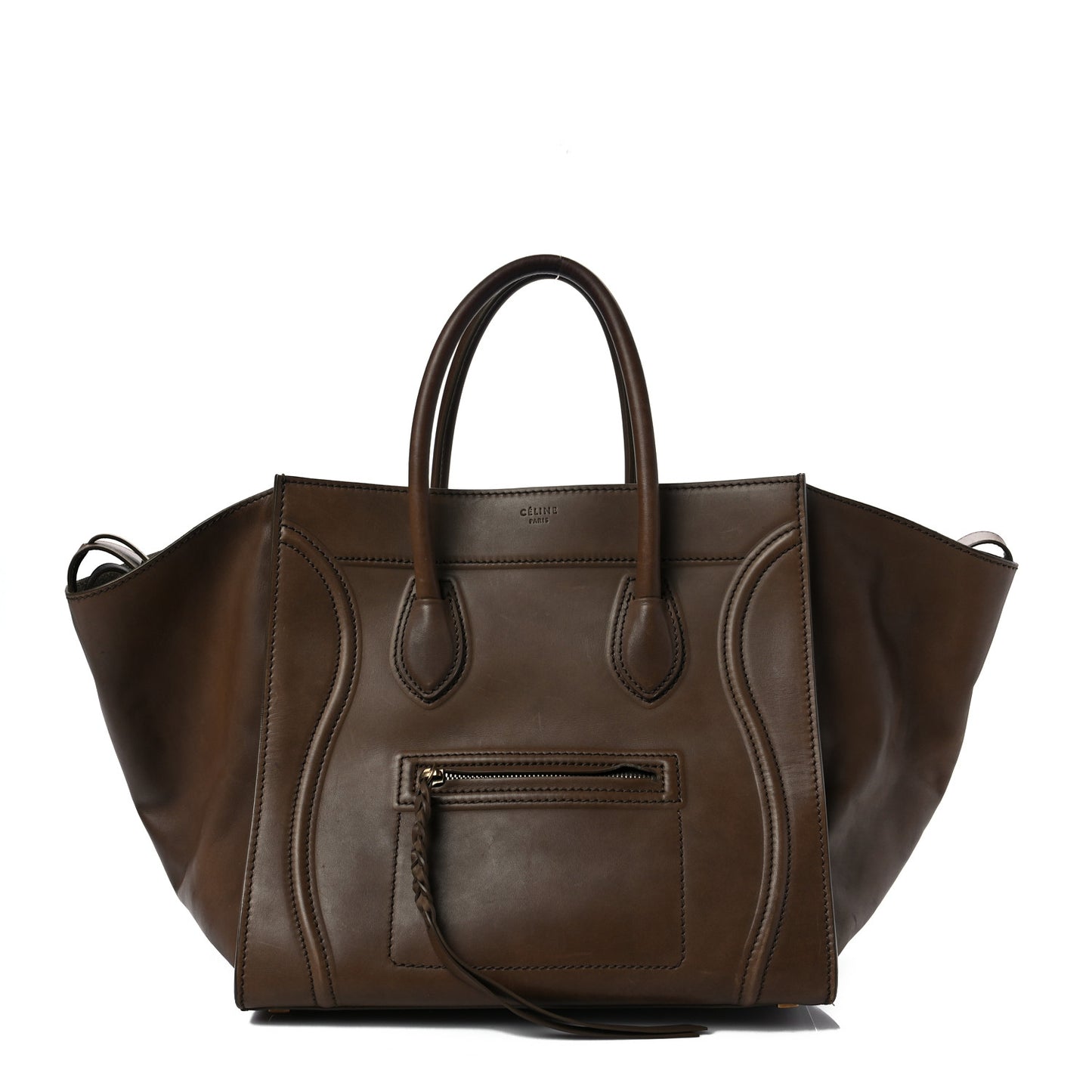 Supple Calfskin Medium Phantom Luggage Taupe