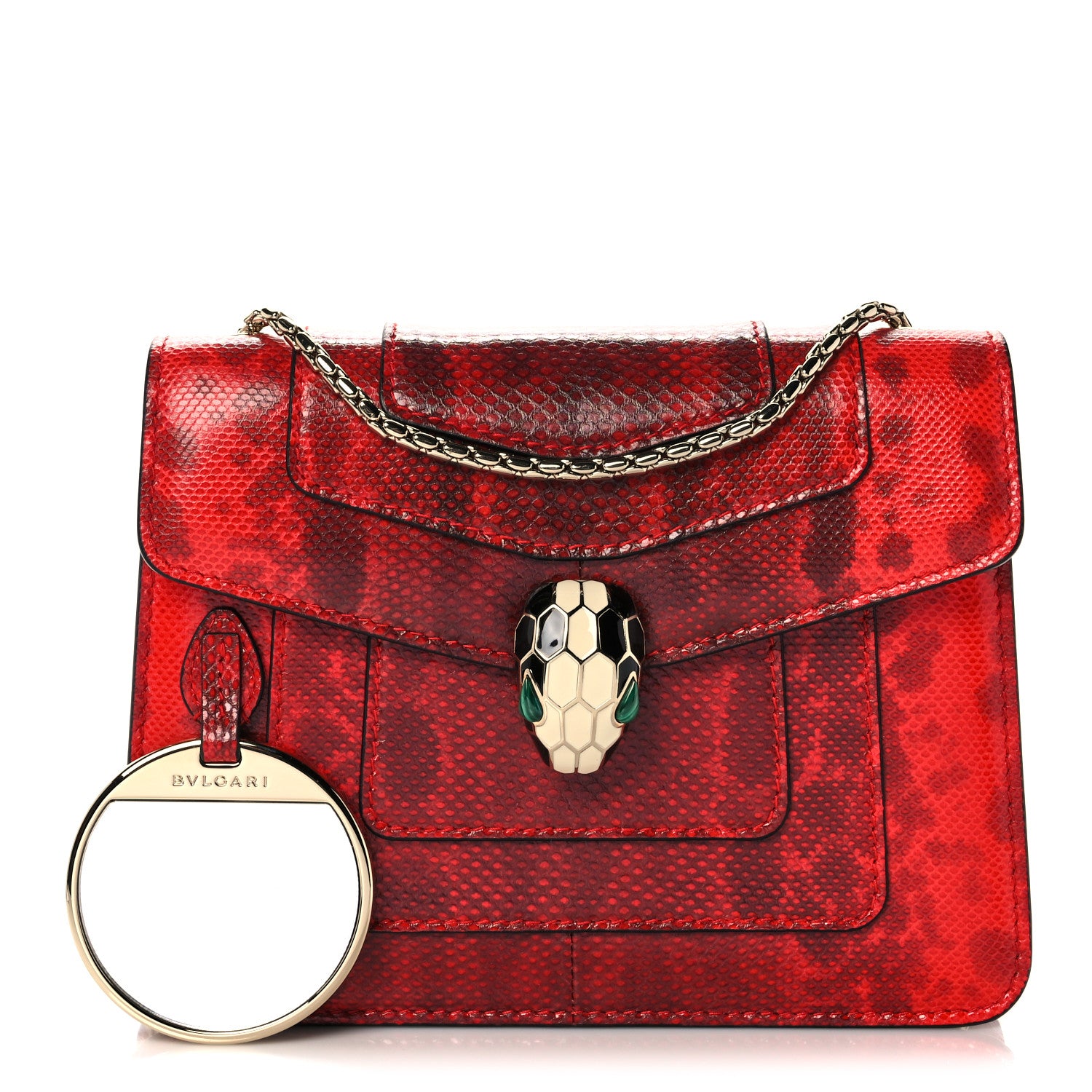 Bulgari Karung Serpenti Forever Crossbody Red 1 of 11