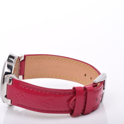 Louis Vuitton Stainless Steel Vernis Diamond 33mm Tambour Cool V Quartz Watch 6 of 8