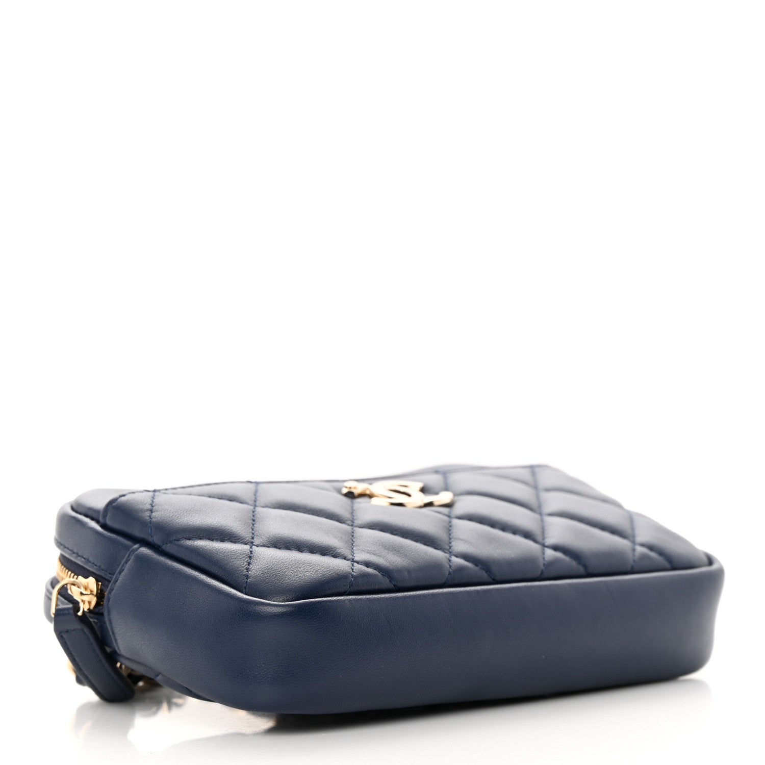 Chanel Lambskin Quilted Waist Bag With Pouch Blue 5 of 15