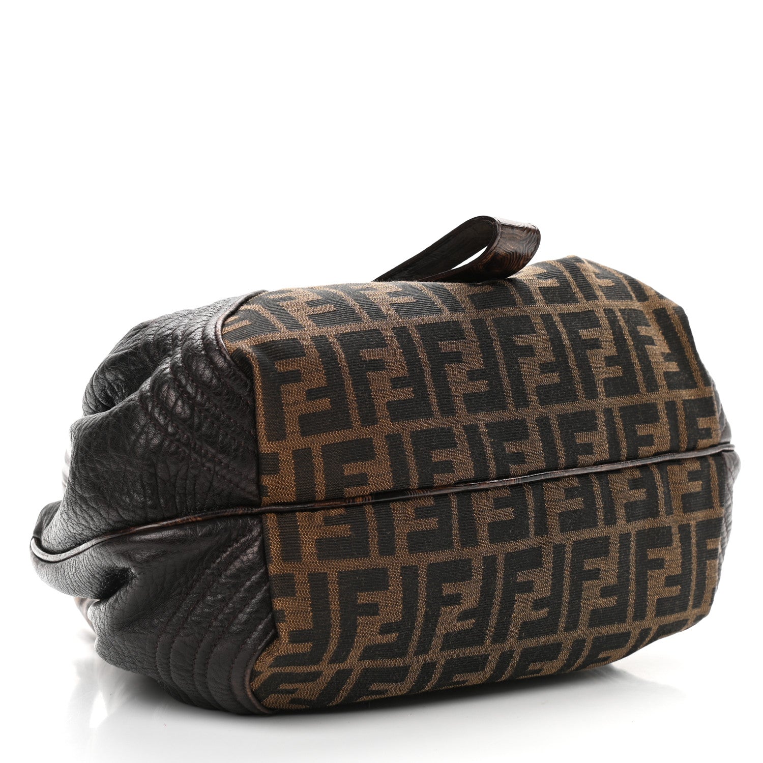 Fendi Zucca Nappa Nuvolata Vitello Tortuga Small Spy Tobacco Moro 4 of 14