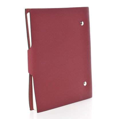 Hermes Togo Ulysse MM Notebook Cover Rouge Grenat 3 of 7
