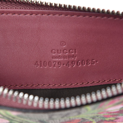 Gucci GG Supreme Monogram Blooms Small Zip Pouch Beige Multicolor Dry Rose 6 of 7