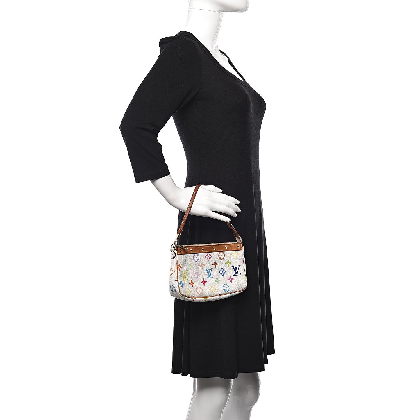 Monogram Multicolor Pochette Accessories White