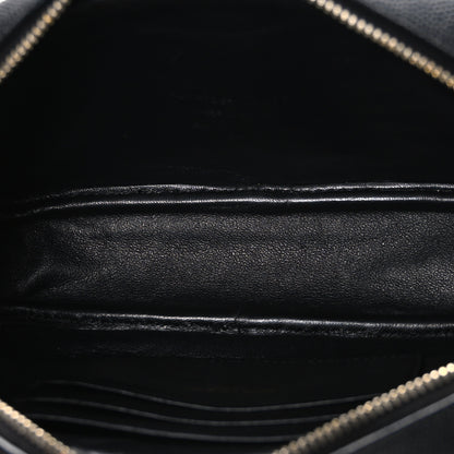 Saint Laurent Grain De Poudre Matelasse Monogram Mini Lou Camera Bag Black 4 of 10