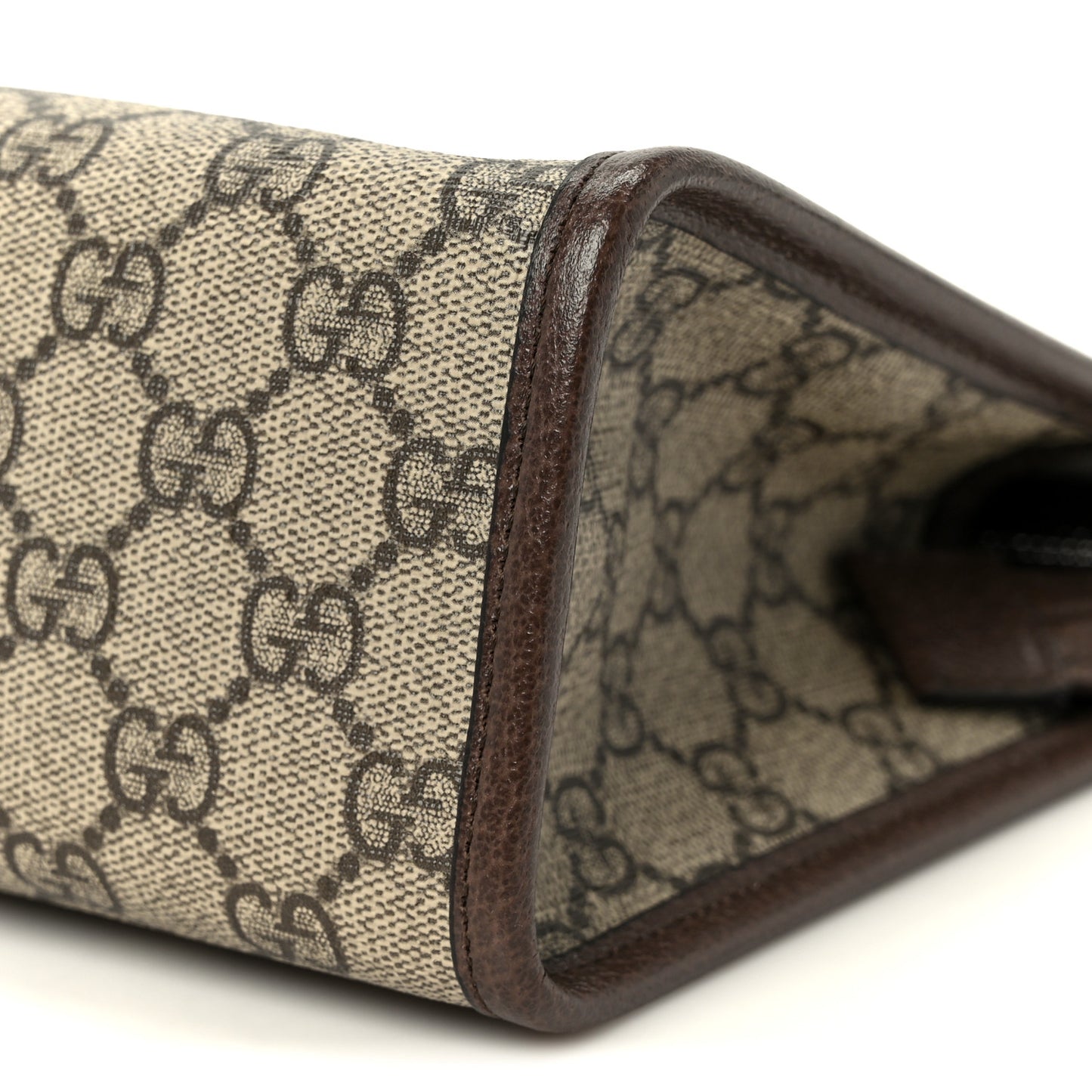 GG Supreme Monogram Web Ophidia GG Toiletry Case Beige New Acero