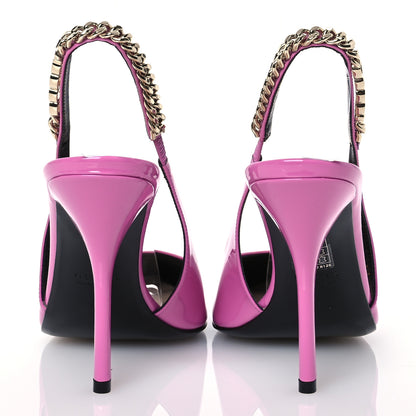 Gucci Patent Signoria Slingback Pumps 38 Pink 5 of 10