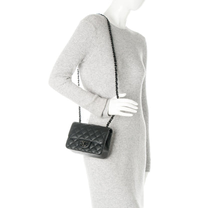 Chanel Calfskin Quilted Mini Square Flap So Black 2 of 7