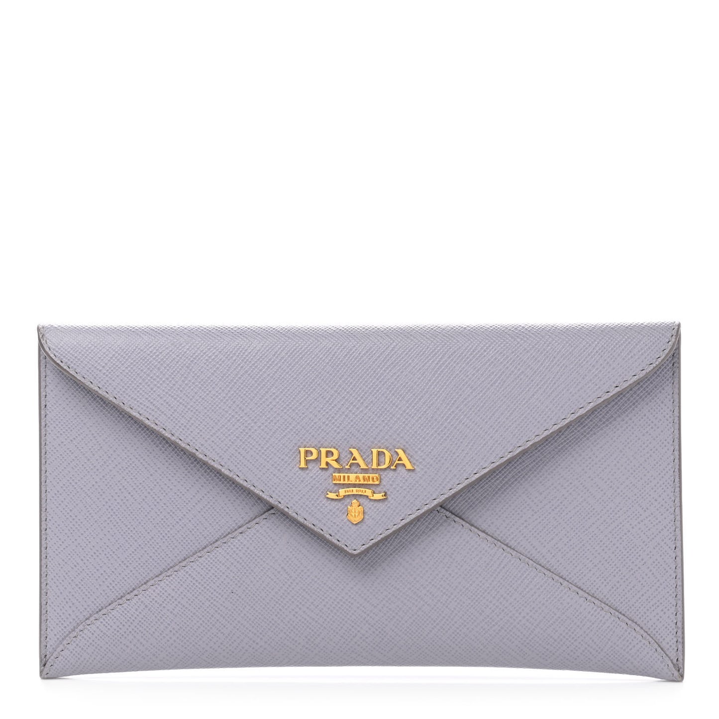 Saffiano Metal Envelope Wallet Glicine