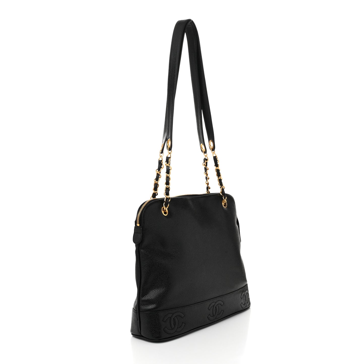 Caviar CC Shoulder Bag Black
