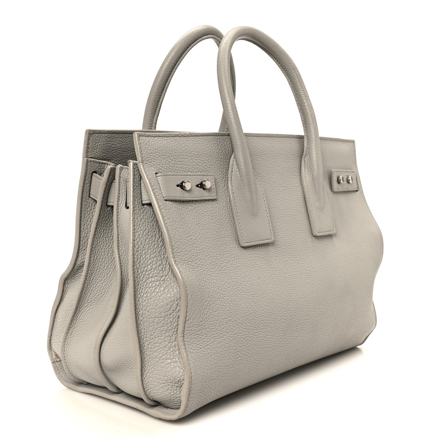 Saint Laurent Grained Calfskin Small Supple Sac De Jour Grey 3 of 11