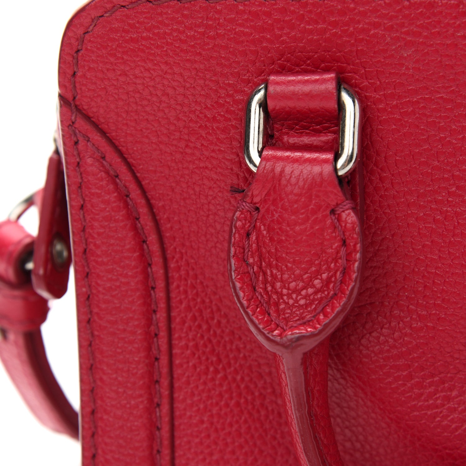 Alexander McQueen Calfskin Mini Skull Padlock Zip Around Tote Red 10 of 10