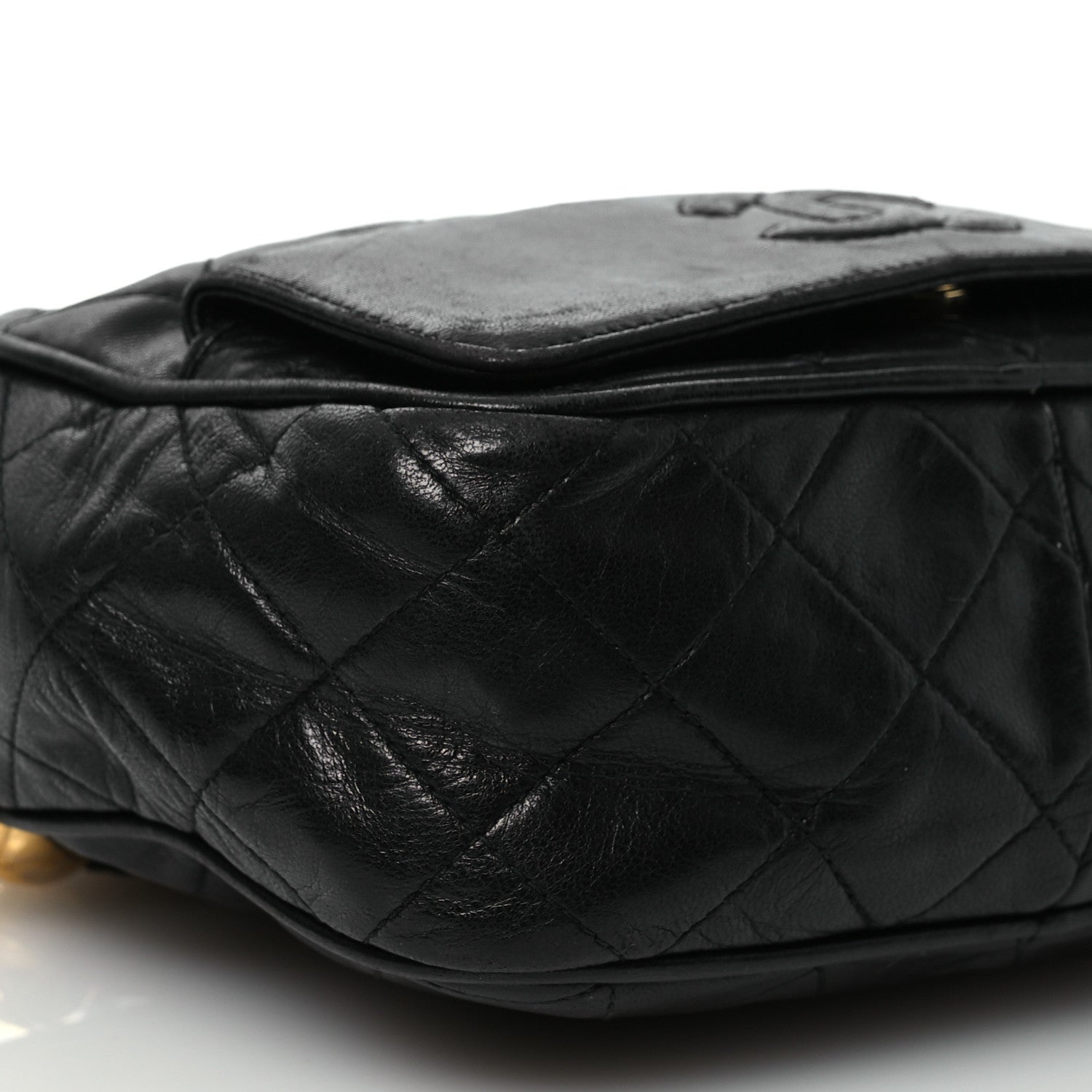 Chanel Lambskin Quilted Tassel Camera Case Black 9 of 14