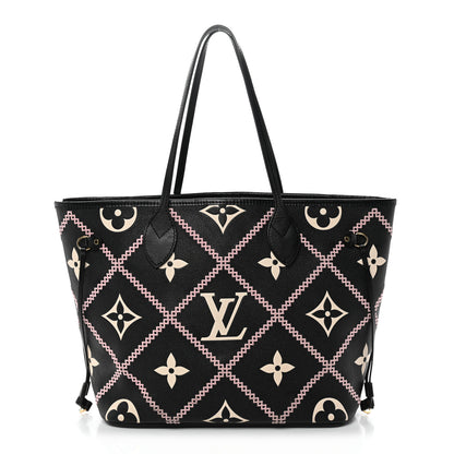 Louis Vuitton Empreinte Monogram Giant Broderies Neverfull MM Black 1 of 10