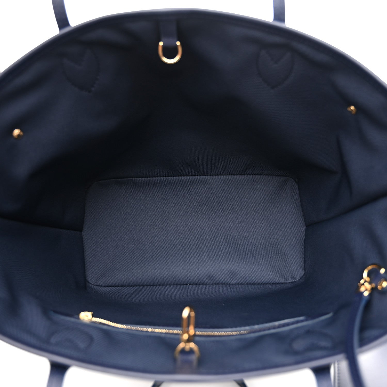 Louis Vuitton Monoglam Neverfull MM Blue 6 of 11