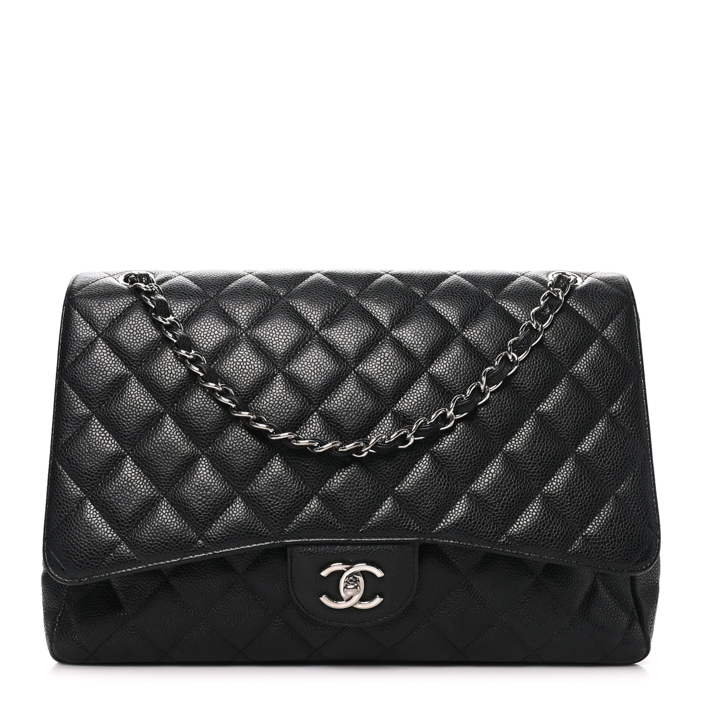 Caviar Maxi Single Flap Black