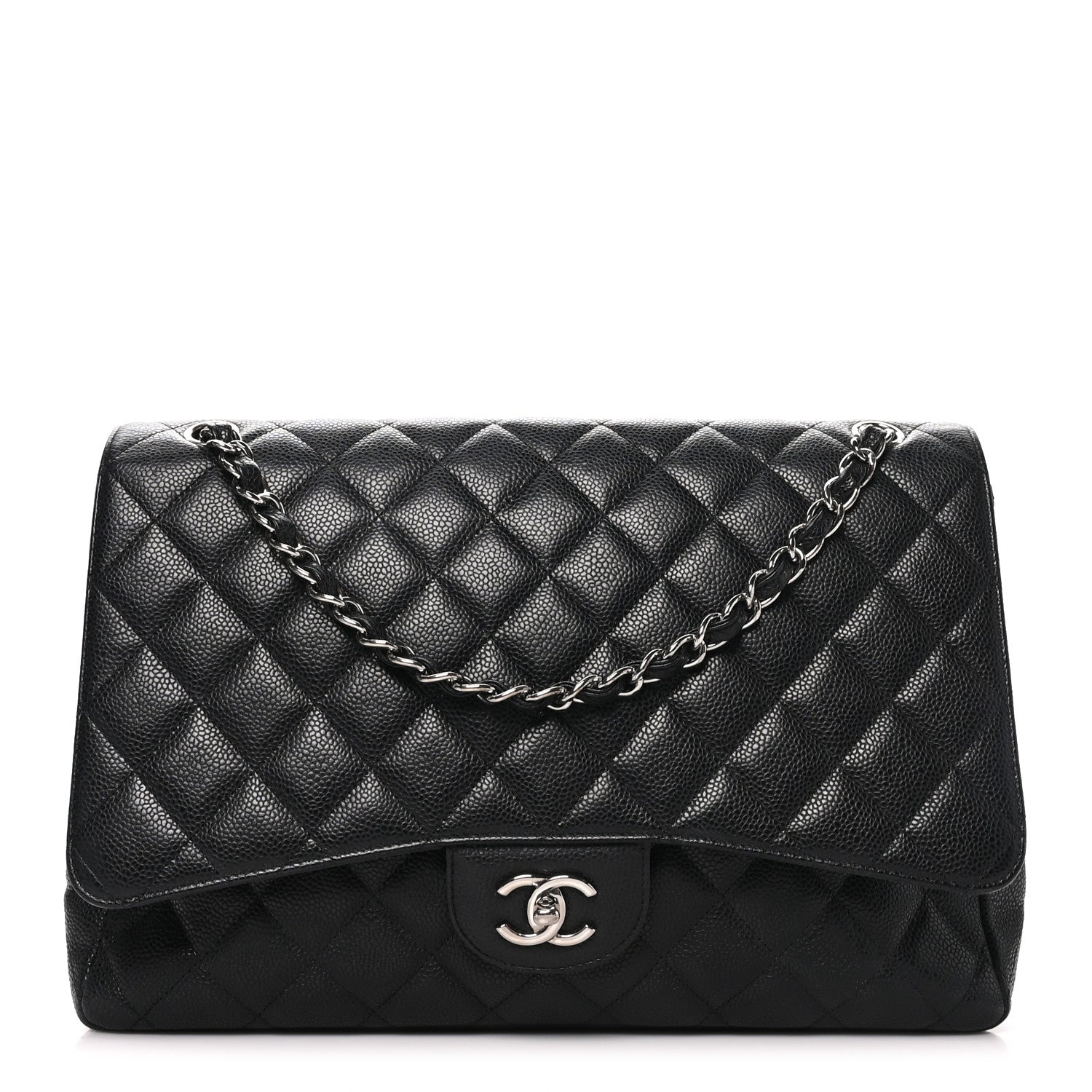 Chanel Caviar Maxi Single Flap Black 1 of 10
