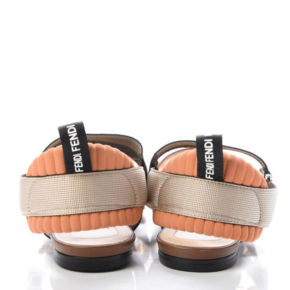 Fendi PVC Calfskin FF Colibri Slingback Ballerina Flats 37 Aranciata Cuoio 6 of 9