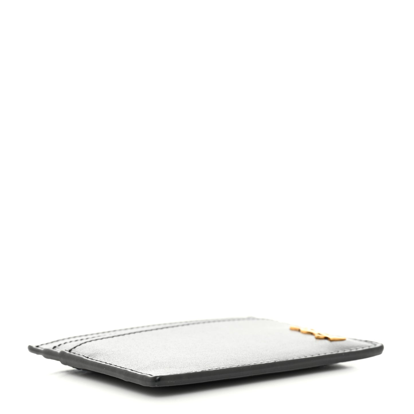 Calfskin Tiny Cassandre Credit Card Case Black