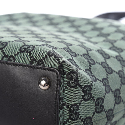 Gucci Monogram Large Eclipse Tote Green Black 12 of 16