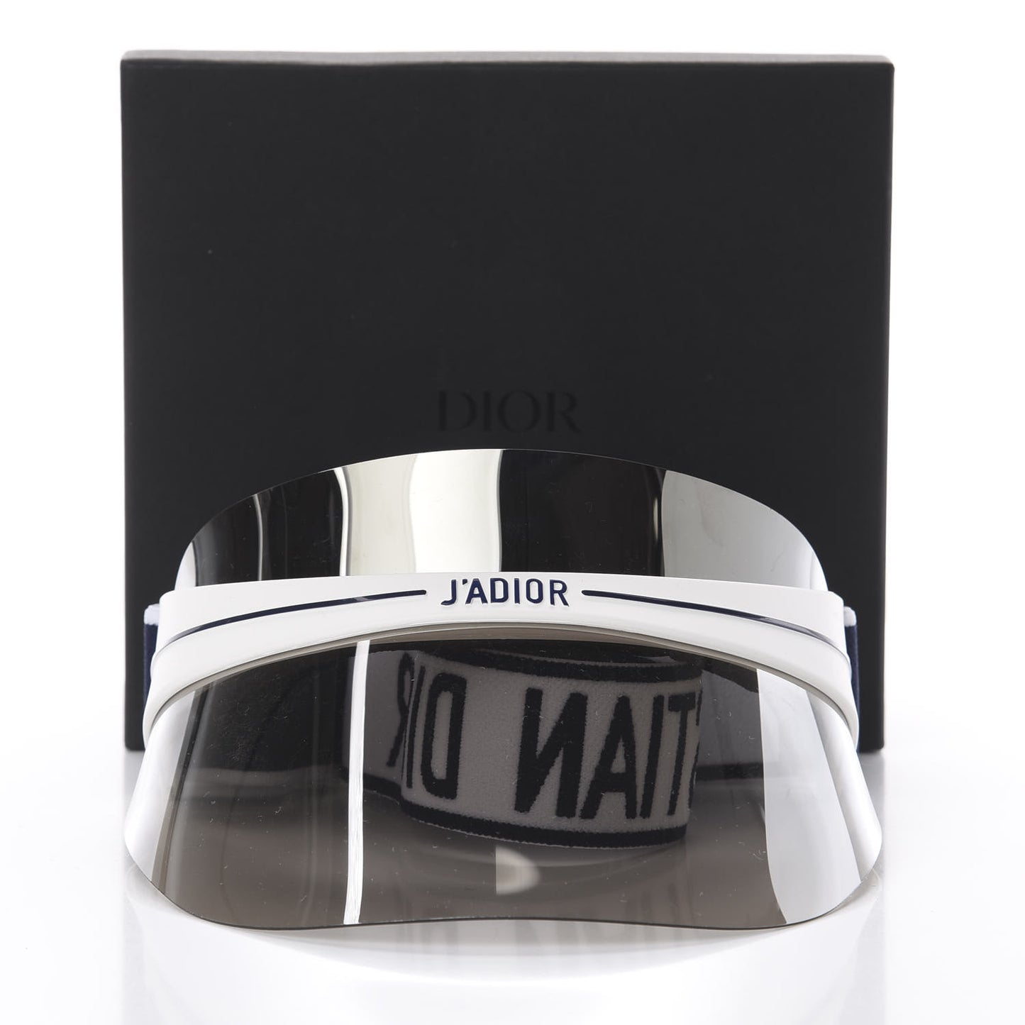 Mirrored DiorClub1 Sun Visor Silver