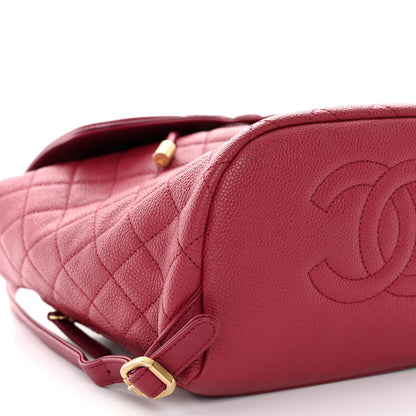 Chanel Caviar Quilted Filigree Backpack Dark Pink 9 of 10