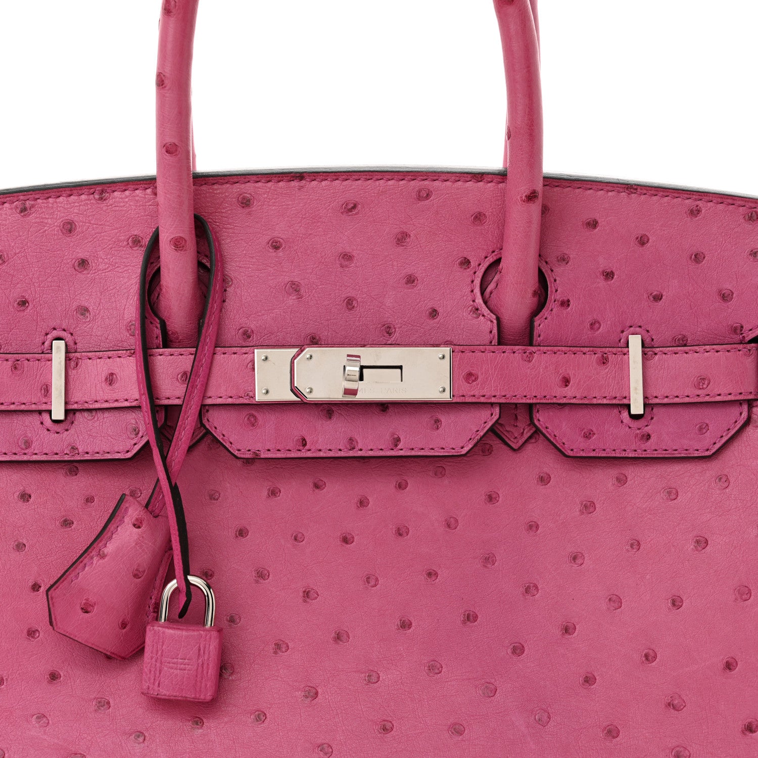 Hermes Ostrich Birkin 30 Rose Pourpre 8 of 13