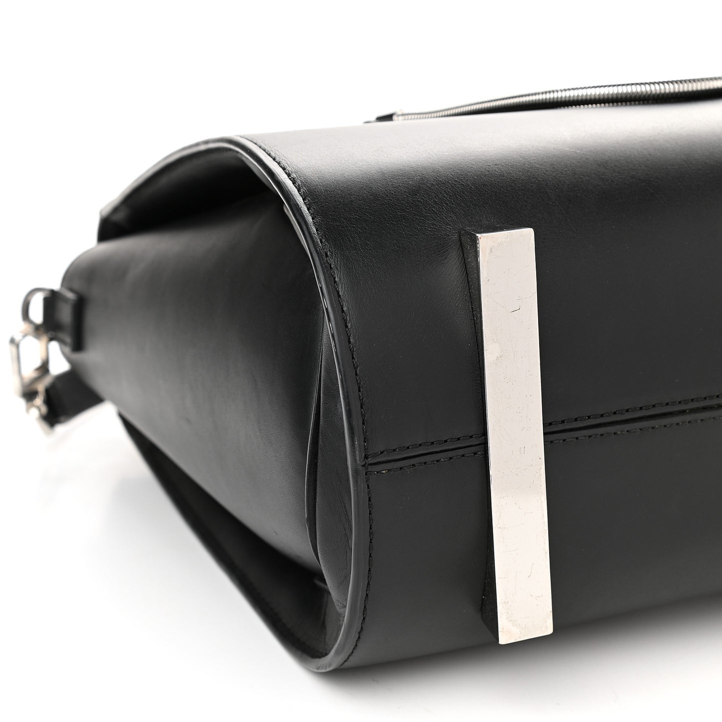 Smooth Calfskin Large Chastity Bag Black Rhodium Hardware