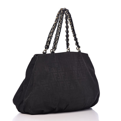 Fendi Zucca Enamel Mia Tote Black 3 of 13