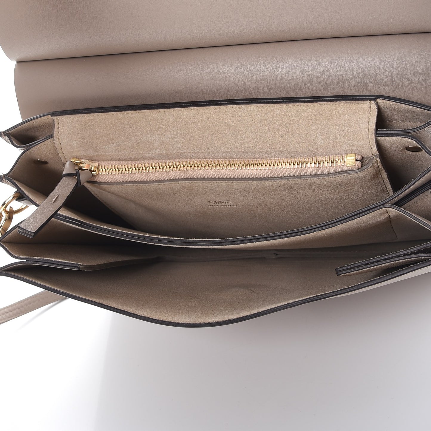 Calfskin Suede Medium Faye Shoulder Bag Motty Grey