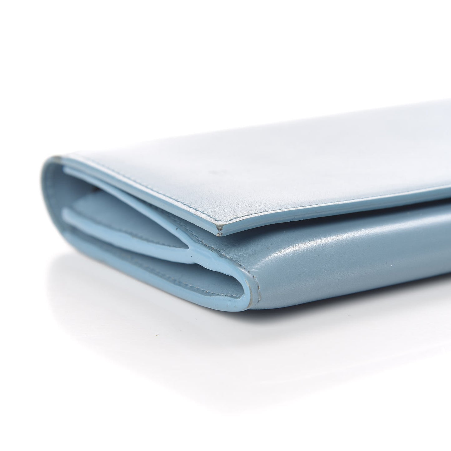 Calfskin Classic Large Marquage Flap Wallet Blue