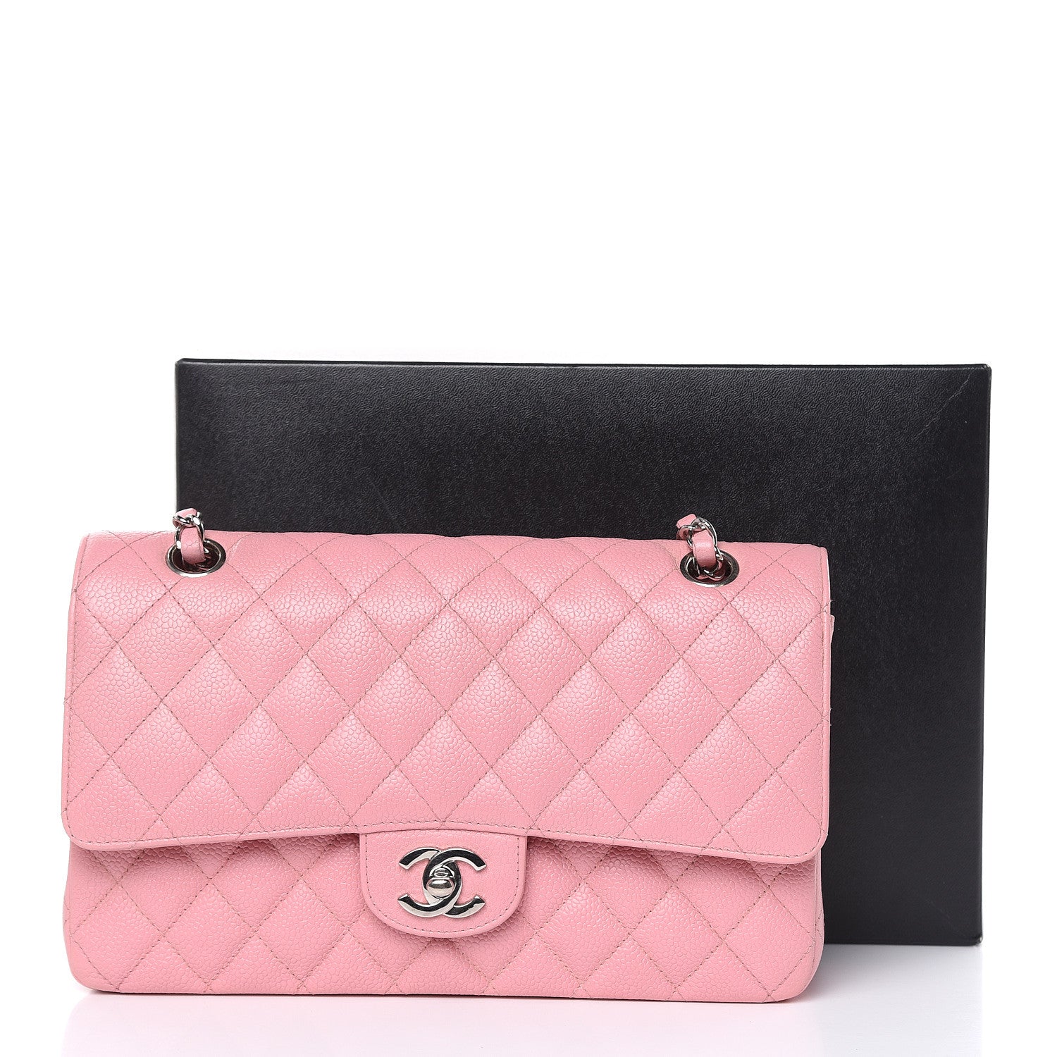 Chanel Caviar Quilted Medium Double Flap Pink 16 of 16