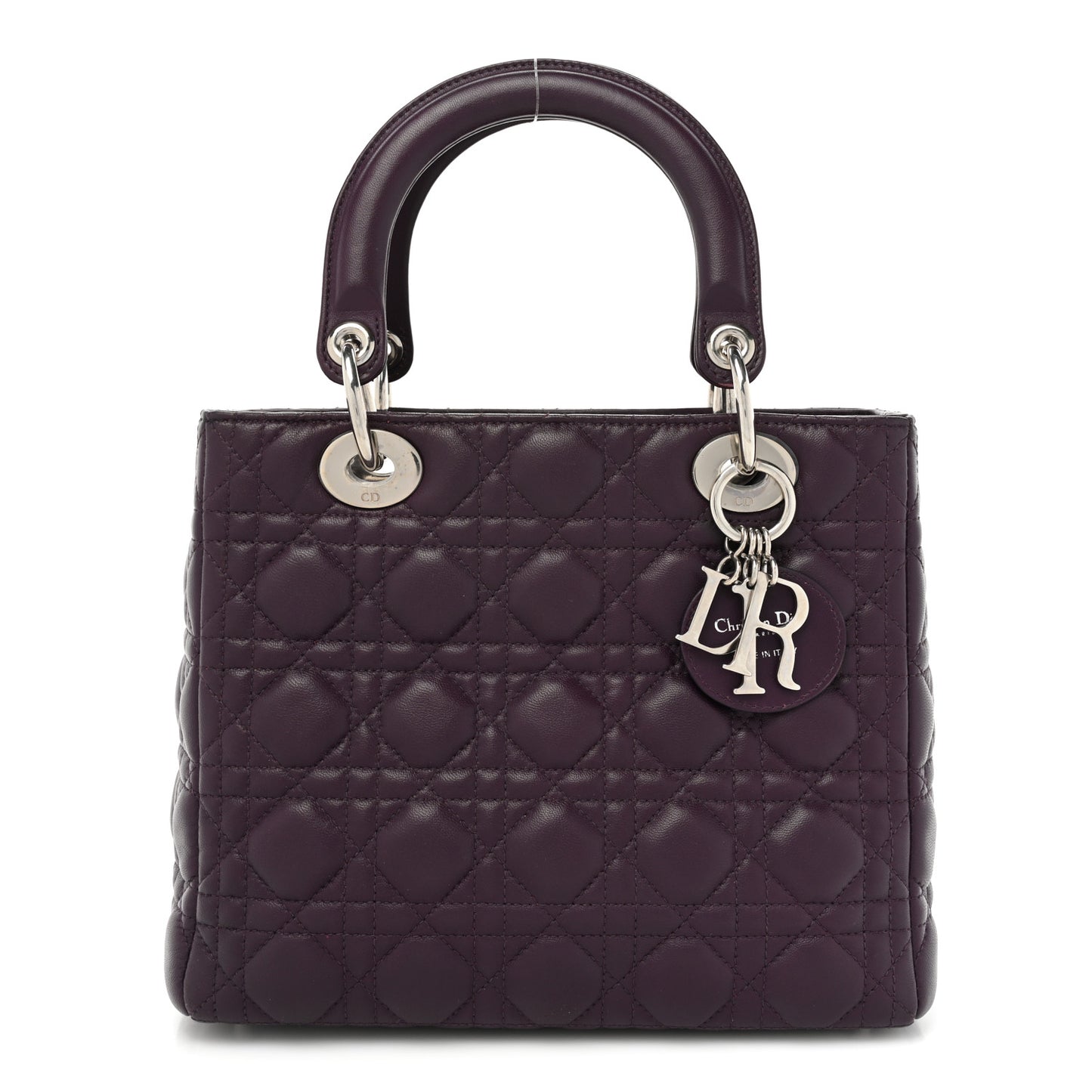 Lambskin Cannage Medium Lady Dior Purple