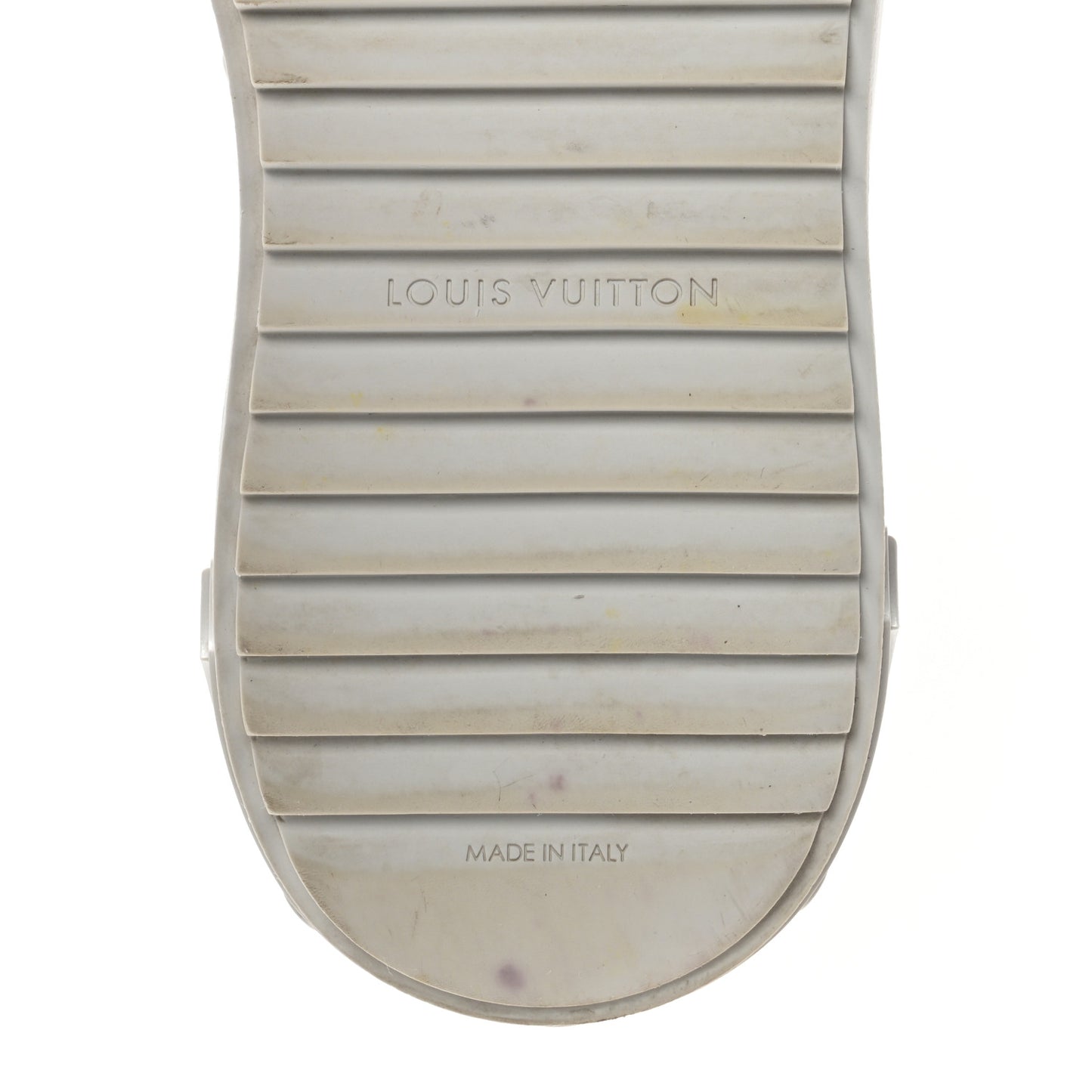 Calfskin Monogram Debossed Time Out Sneakers 38 White