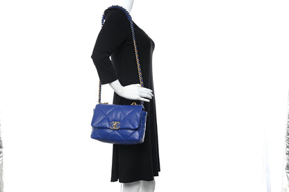 Chanel Lambskin Quilted Medium Chanel 19 Flap Blue 2 of 10