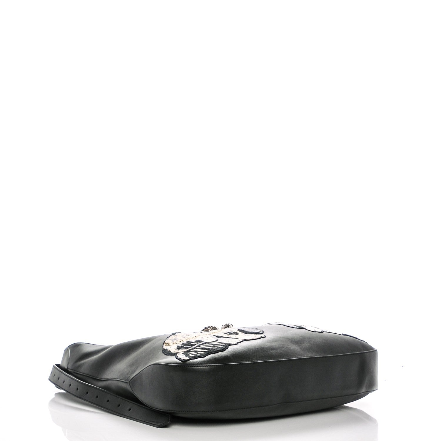 Gucci Calfskin Dog Embroidered Extra Large Dionysus Hobo Black 4 of 6