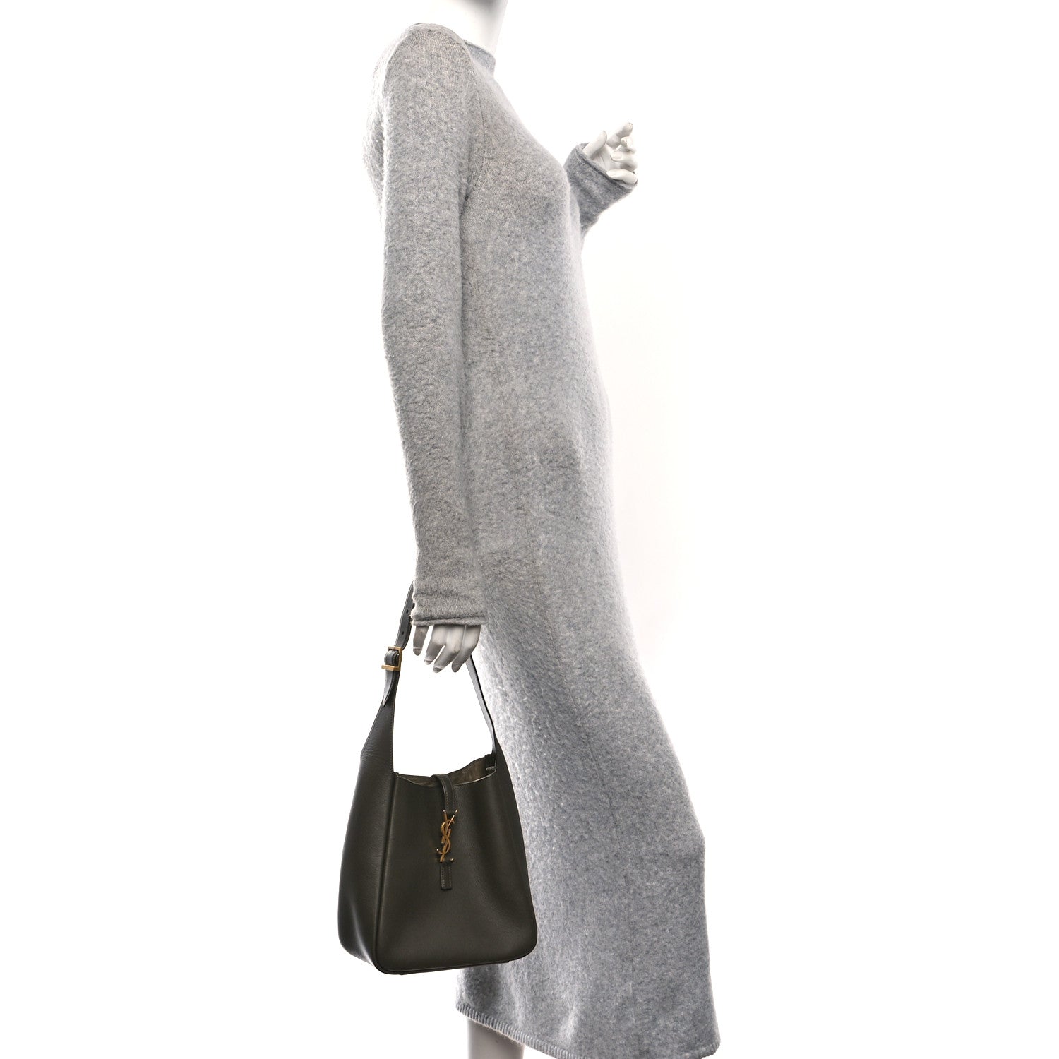 Saint Laurent Smooth Calfskin Small Le 5 A 7 Soft Hobo Light Musk 2 of 10