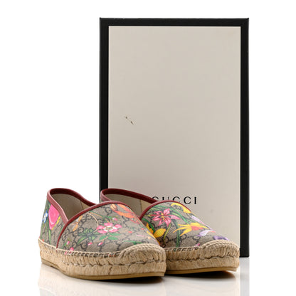 Gucci GG Supreme Monogram Tian Womens Espadrilles 41 Beige Multicolor Red 8 of 8