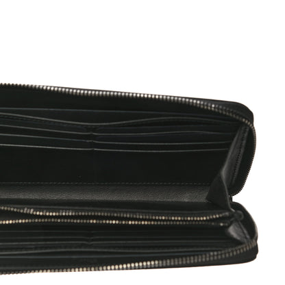 Christian Dior Calfskin Bee Zip Around Wallet Black 5 of 9