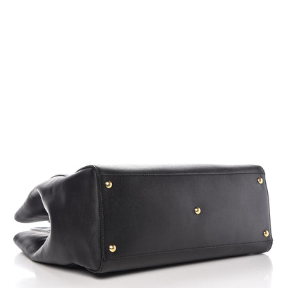 Fendi Vitello Elite Large 2Jours Tote Black 4 of 10