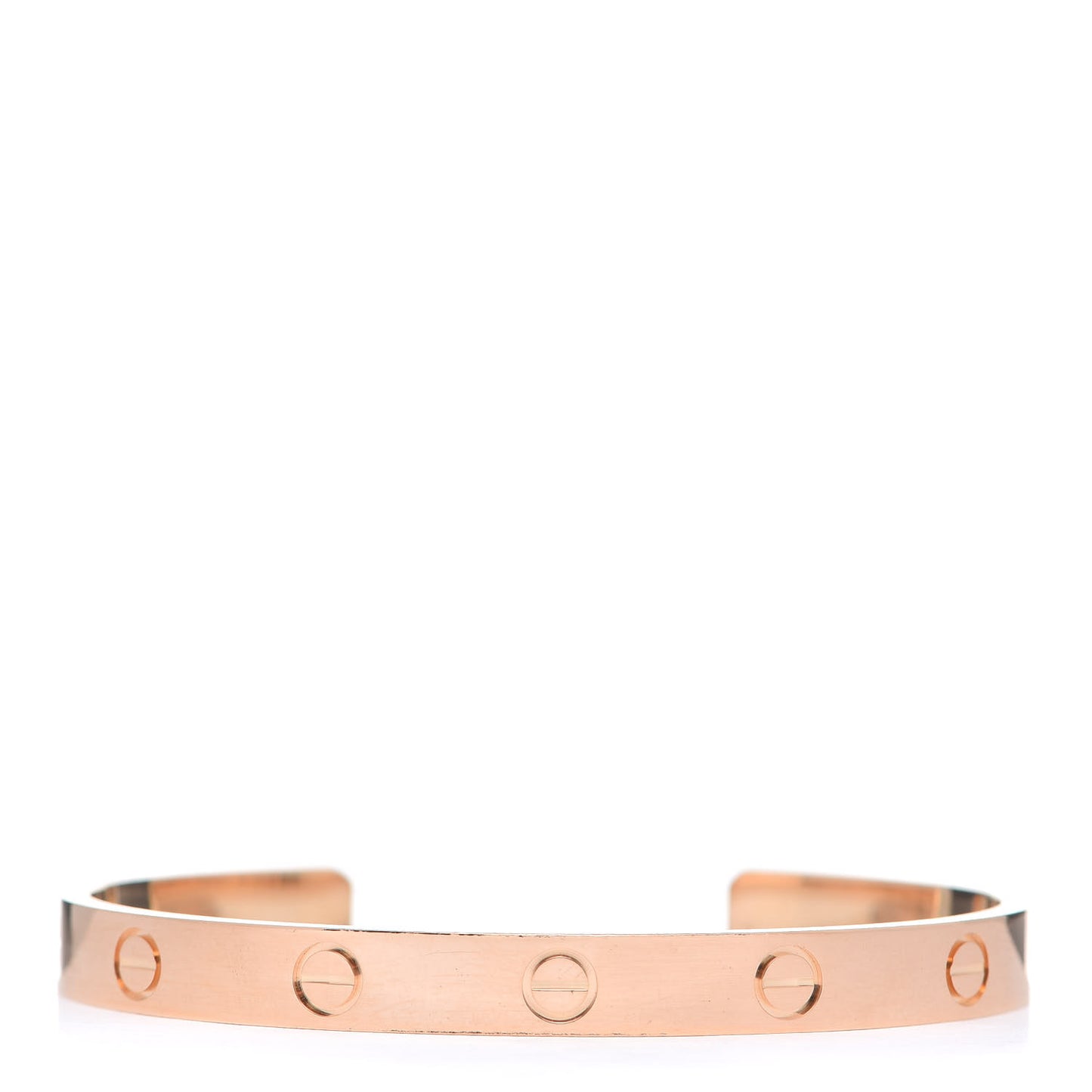 18K Yellow Gold LOVE Cuff Bracelet 17