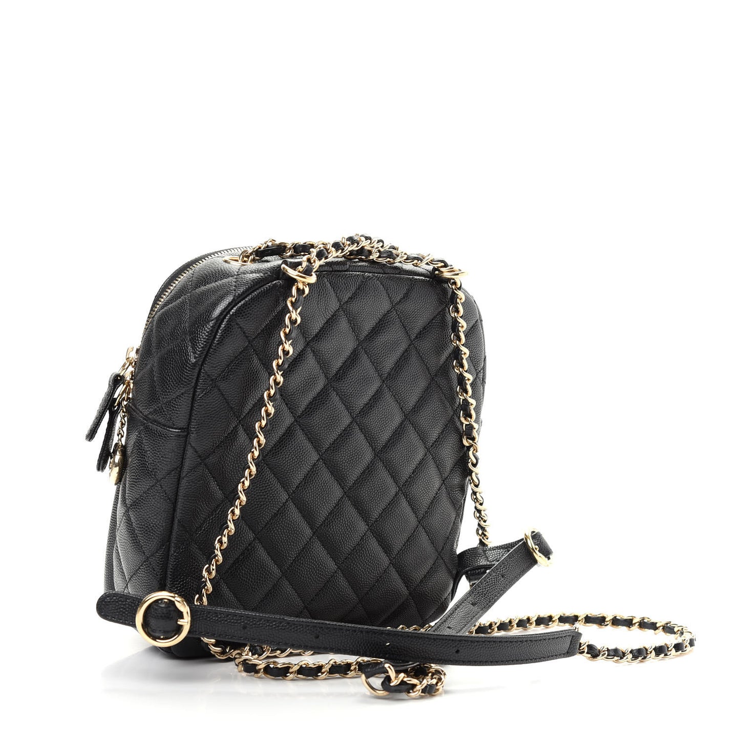 Caviar Quilted Small CC Day Backpack Black