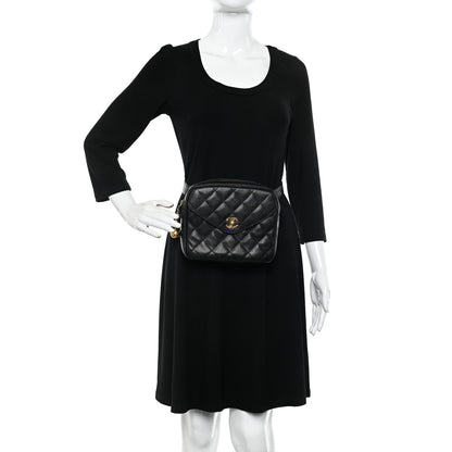Chanel Caviar Quilted Flap Belt Bag Black 2 of 10