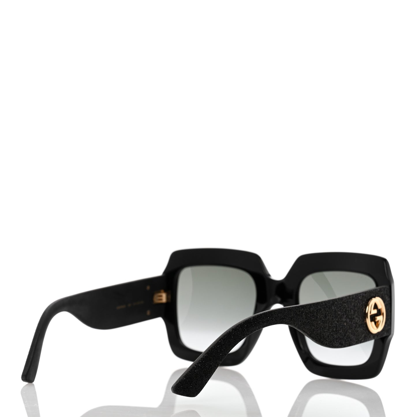 Square Frame Glitter GG0102S Sunglasses Black