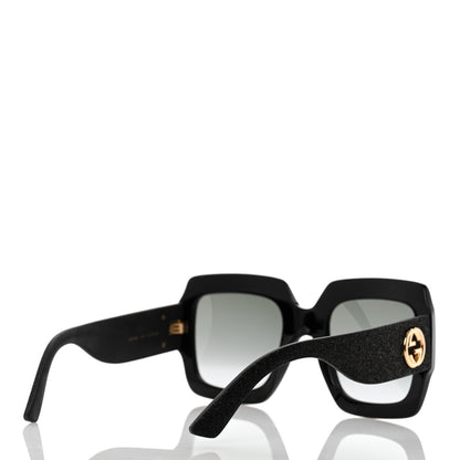 Gucci Square Frame Glitter GG0102S Sunglasses Black 4 of 8