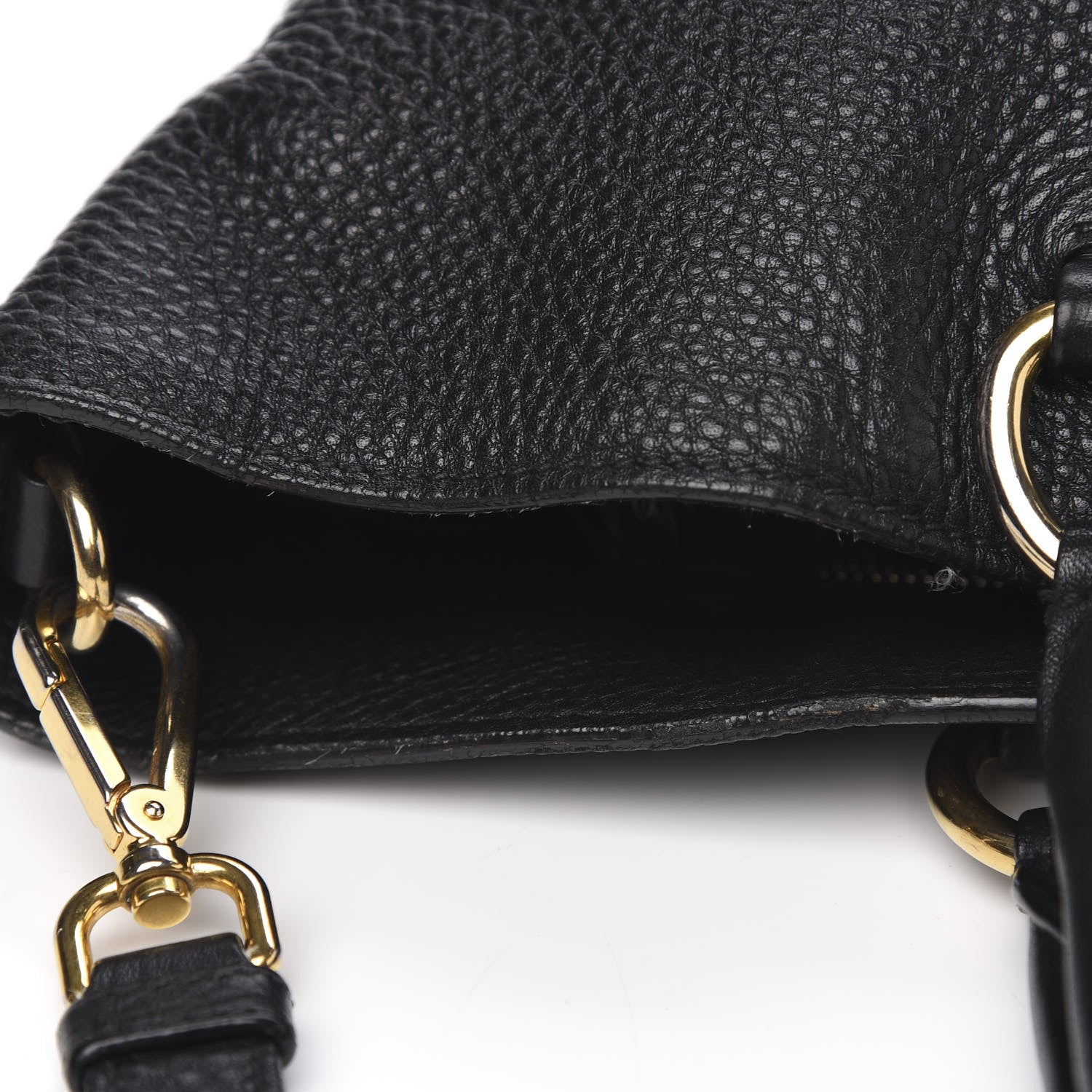 Prada Vitello Daino Tote Black 11 of 13