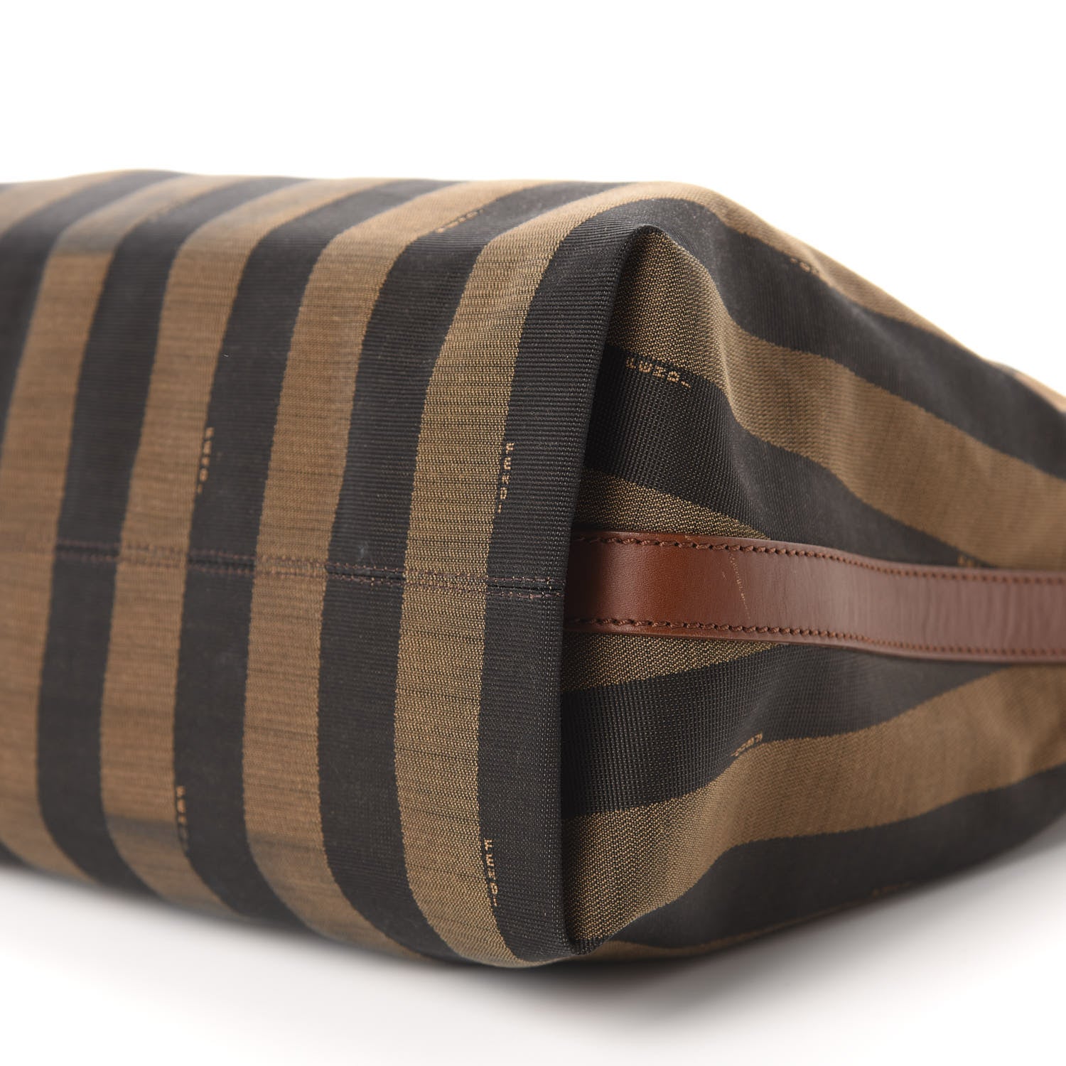 Fendi Pequin Cuoio Vegetale Large Hobo Tobacco Black Cuoio 7 of 16