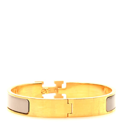 Hermes Enamel Narrow Clic Clac H Bracelet GM Marron Glace 3 of 7